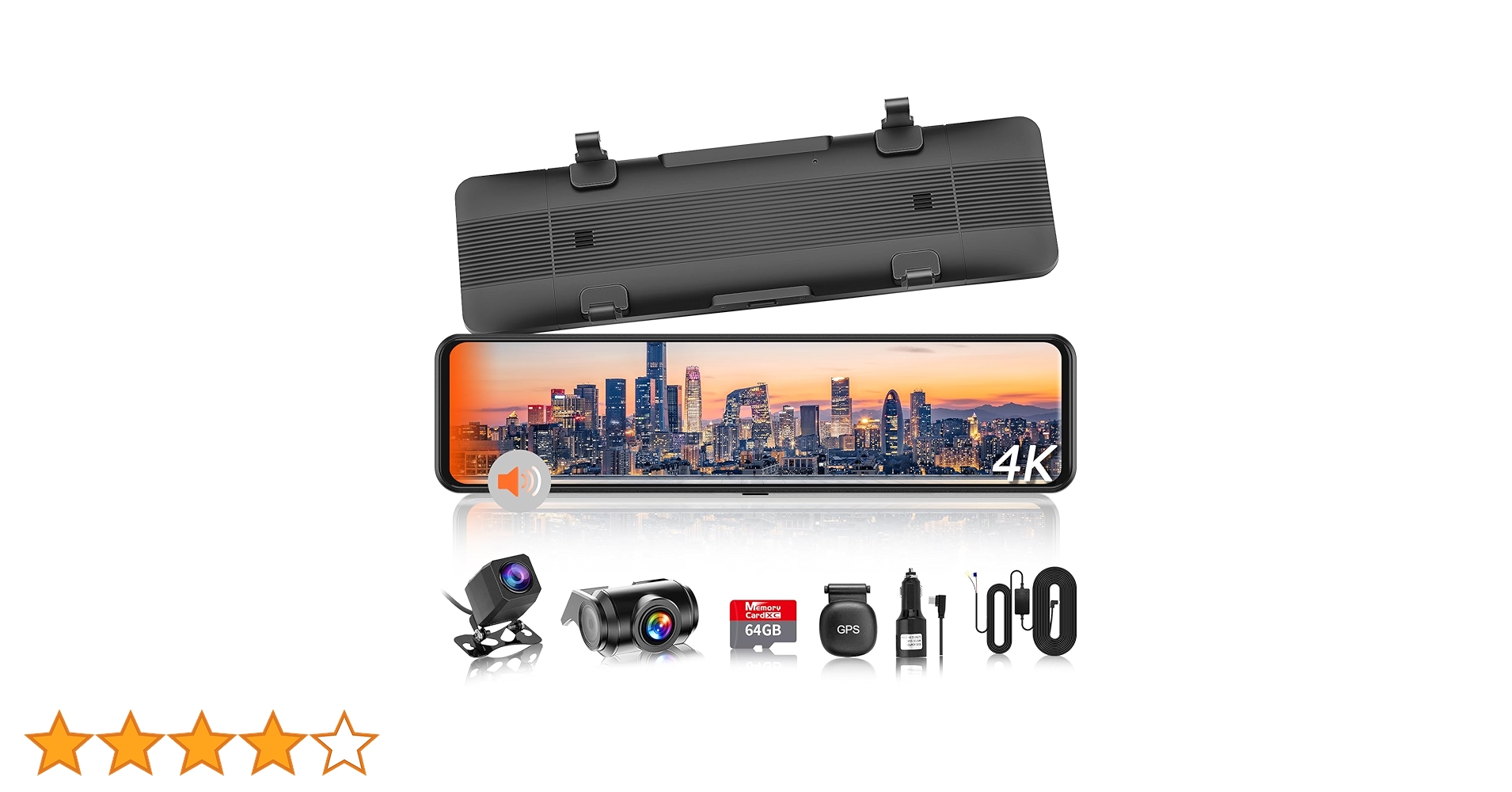 Amazon.co.jp: 【2025再革新分離式・64GBカード付き・バックカメラ左右